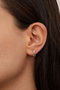 Heliophilia Silver Pendientes de Metal Dorados Antialérgicos